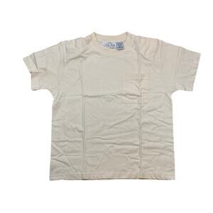 Vintage NWOT Deadstock pocket tee shoulder pads beige Medium Cascade Classics
